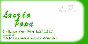 laszlo popa business card